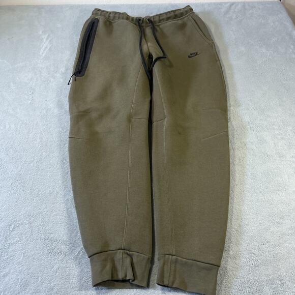 Nike Sports Tech Fleece Sweatpants Mens Large 32x29 Green Cargo Track Pants - Picture 3 of 16